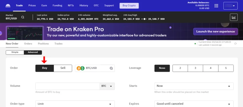 Como negociar criptomoedas Comprar BTC Kraken