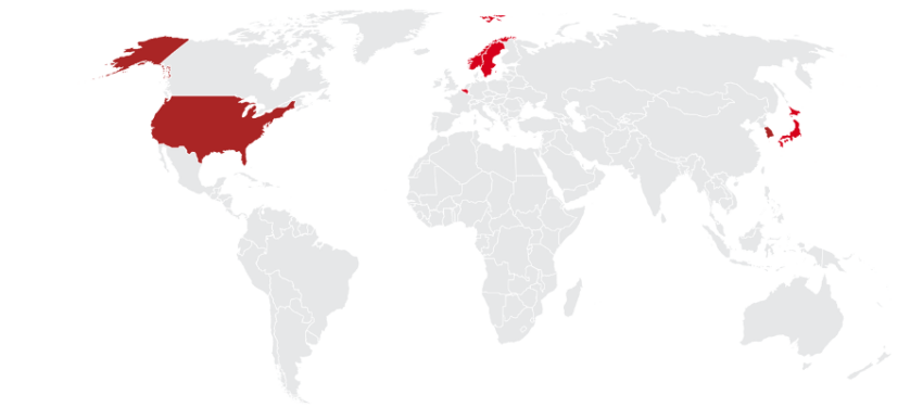 Countries targeted by APT43 Source: Mandiant