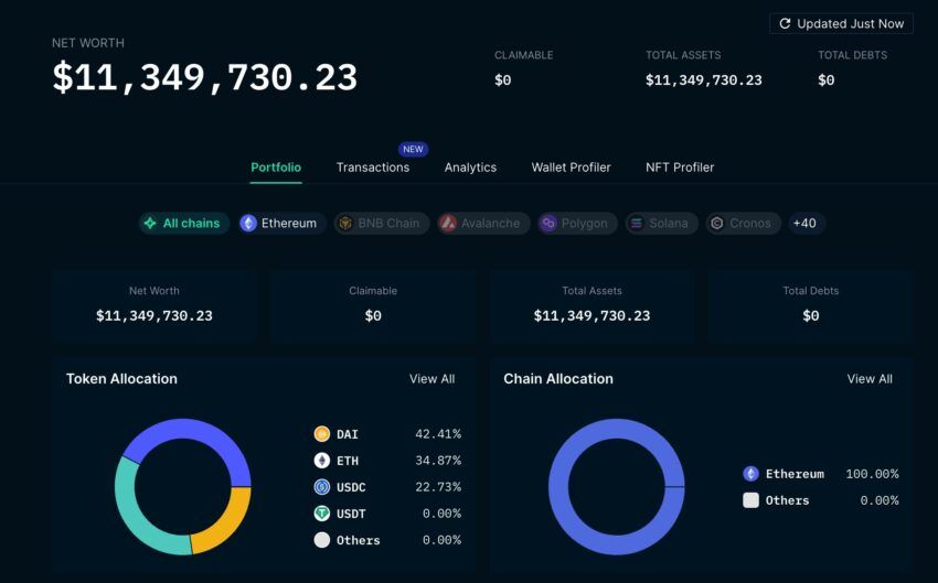 Nansen Dashboard showing stablecoins exploited from Yearn and Aave