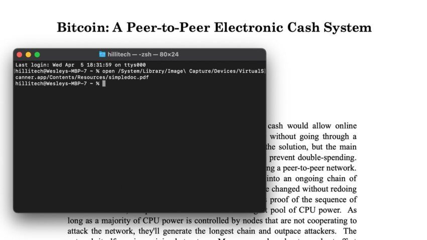 Bitcoin Whitepaper Easter Egg in macOS: Apple Insider