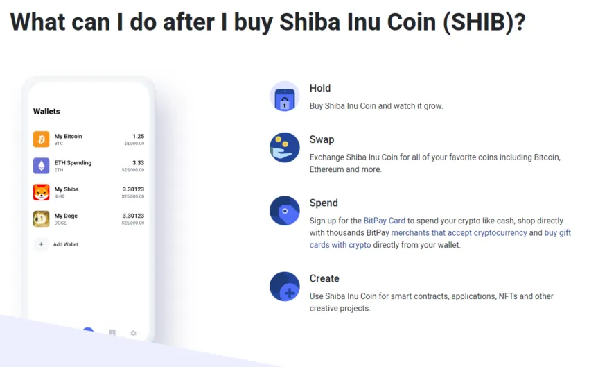 Shiba Inu SHIB sur BitPay
