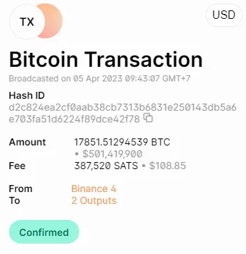 $500 Million Bitcoin Transaction