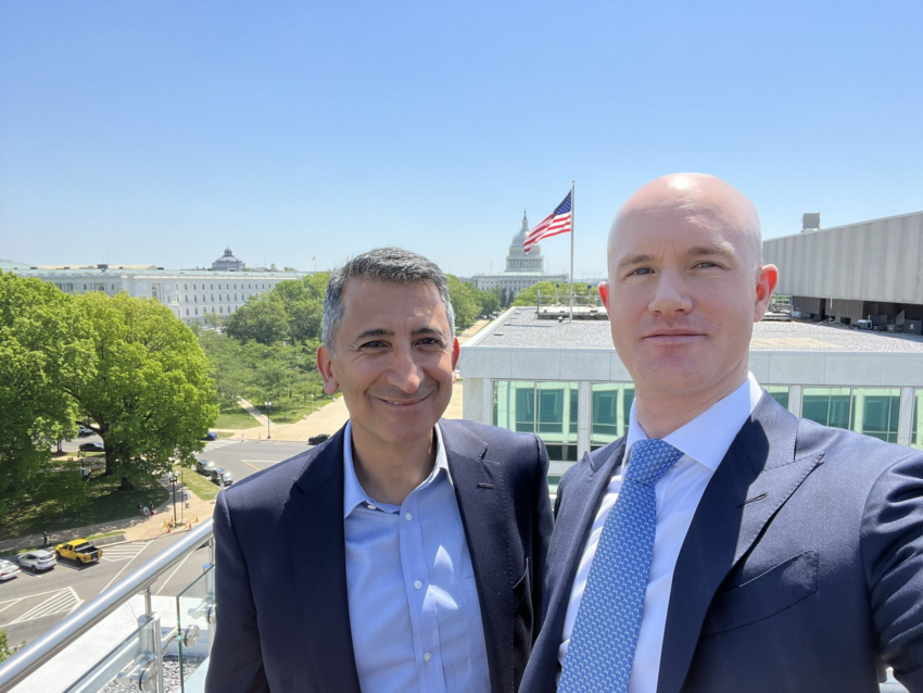 El CEO de Coinbase, Brian Armstrong, en Washington D.C.