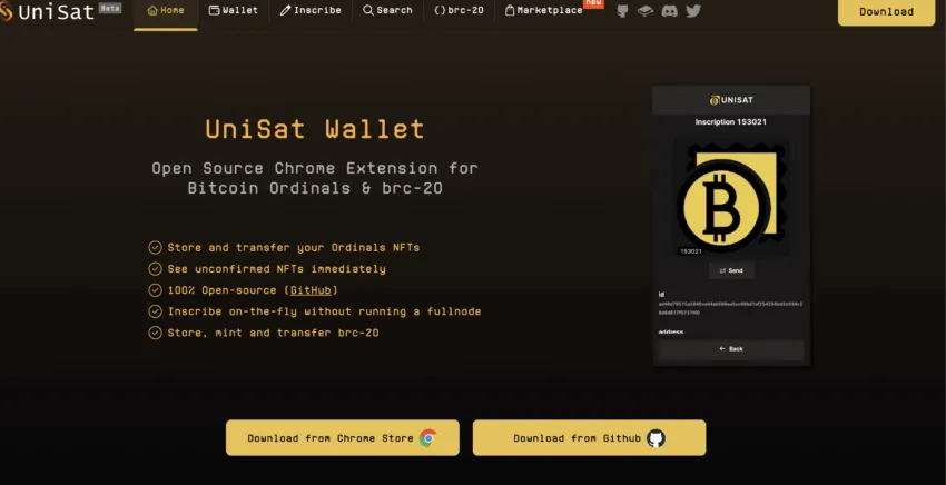 UniSat Wallet UI