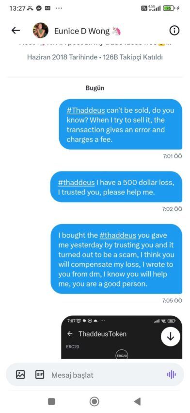 Alleged victim GneriD's messages to Wong