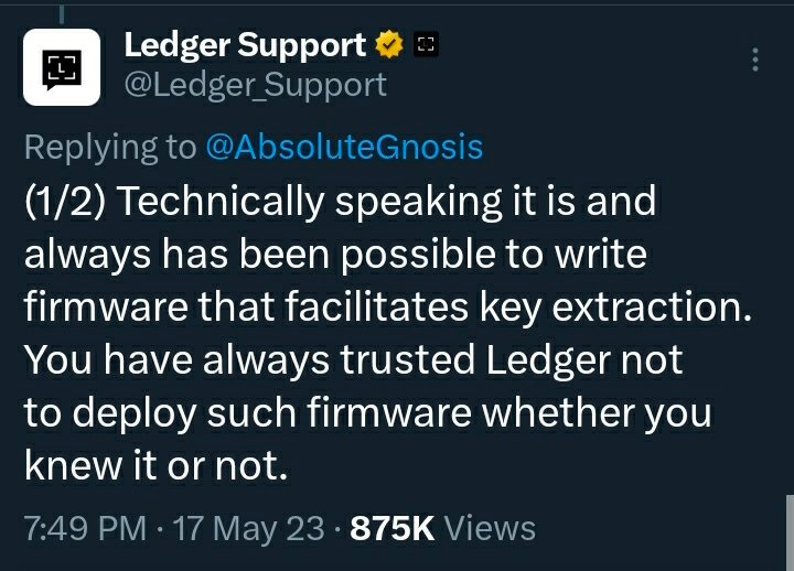Đã xóa tweet từ Hỗ trợ Ledger