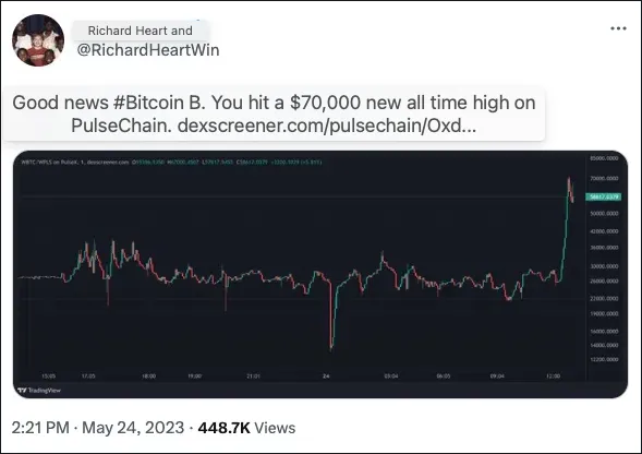 PulseChain founder tweets volatility