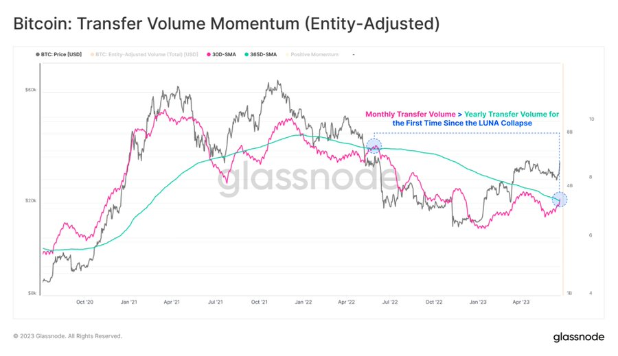 Volume mensile di bitcoin