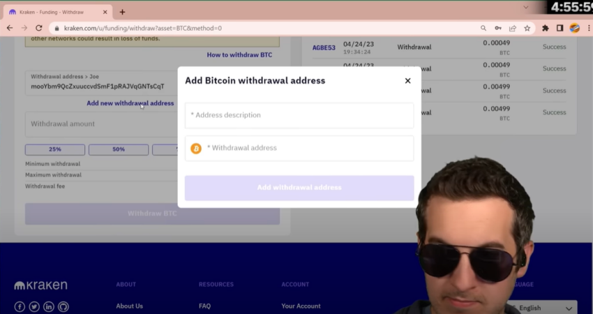 Scammers attempted to withdraw bitcoin from the account 