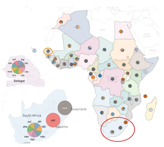 Languages spoken in Africa Chatbot Research