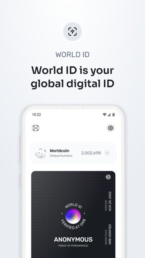 Aplicativo Mundial - Carteira Worldcoin