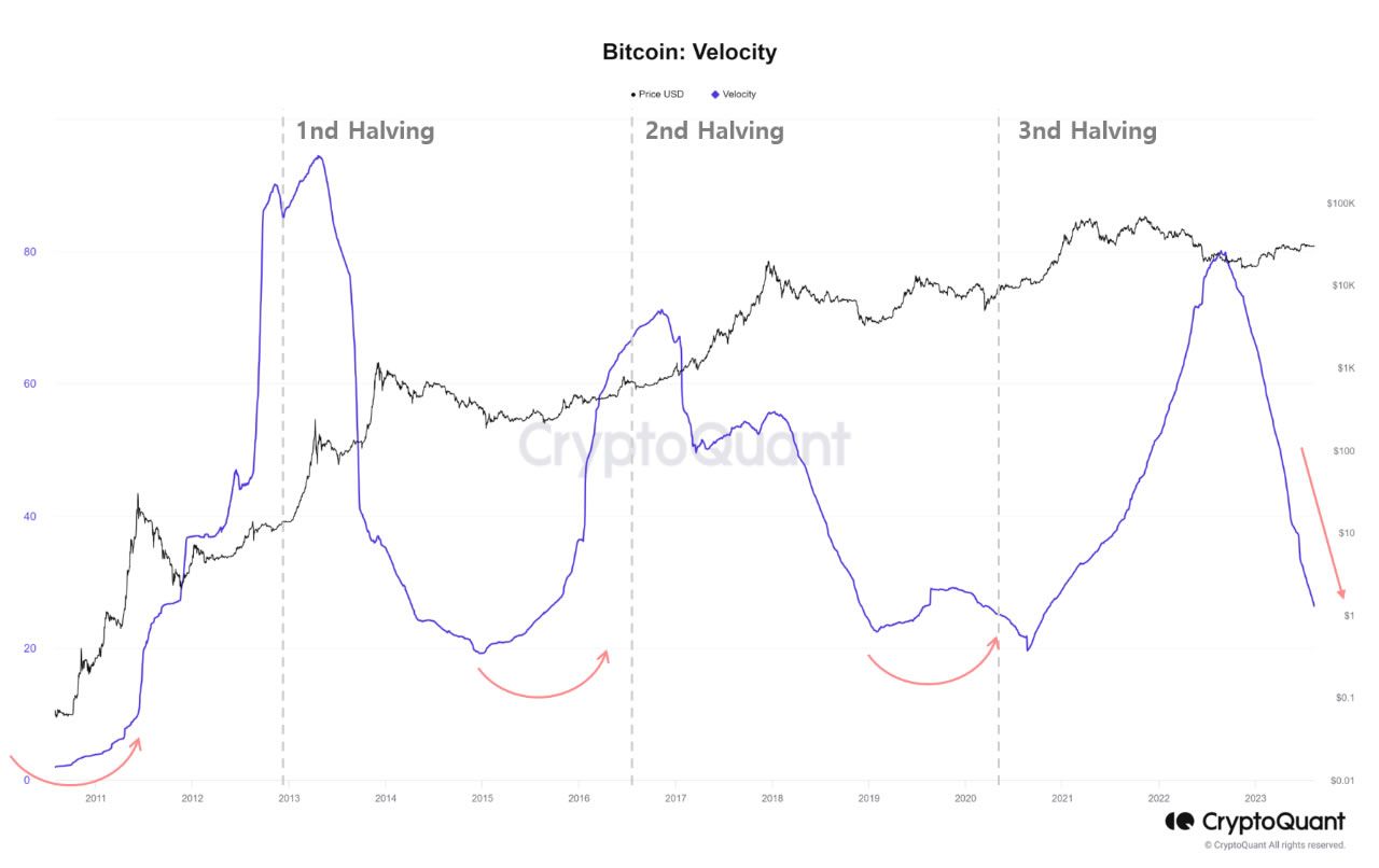 Velocidad BTC.  Fuente: CryptoQuant