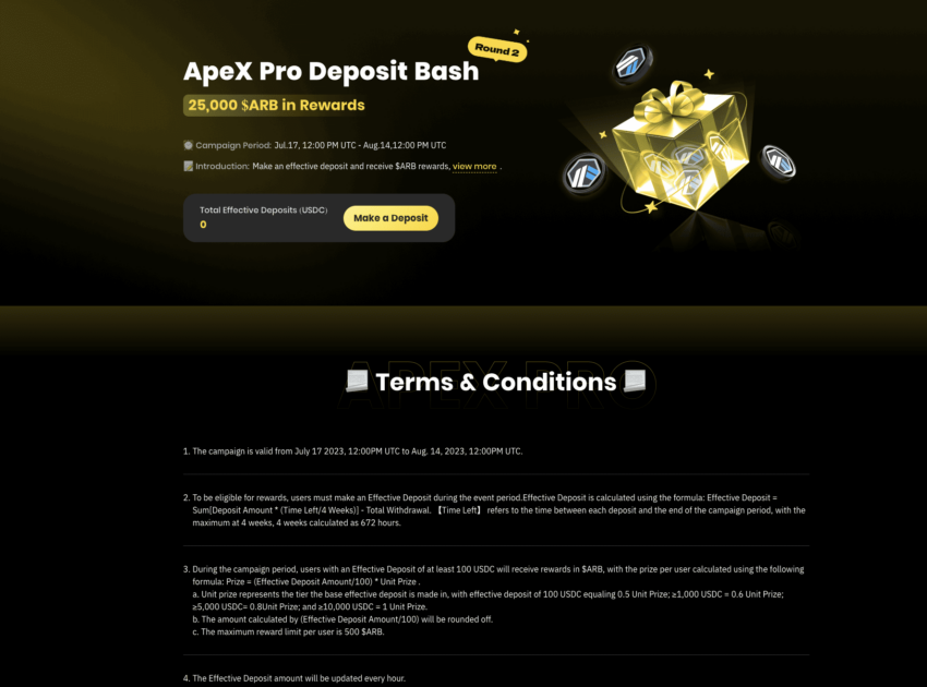 ApeX Pro rewards