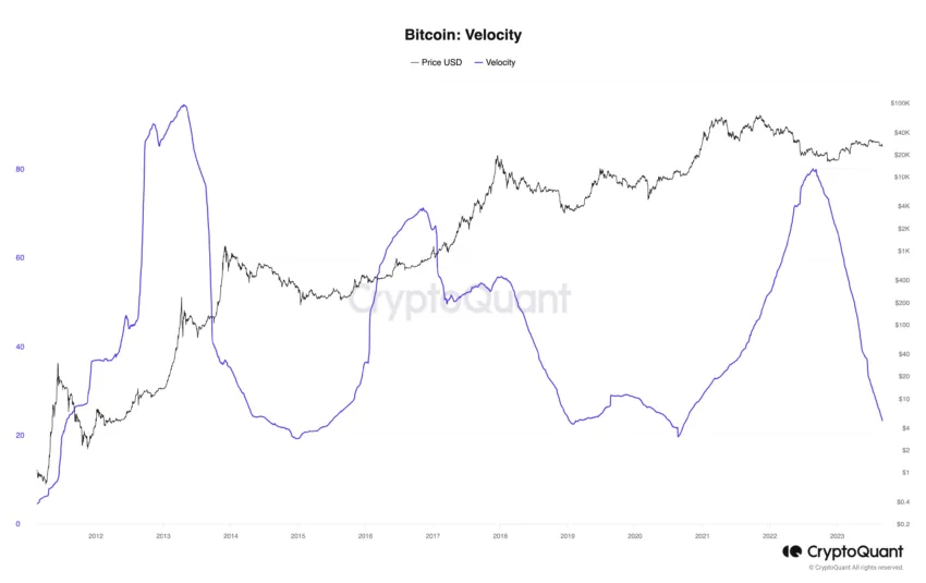 Bitcoin Price Velocity. Source: CryptoQuant