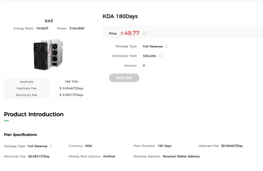 Modelo de preços KDA