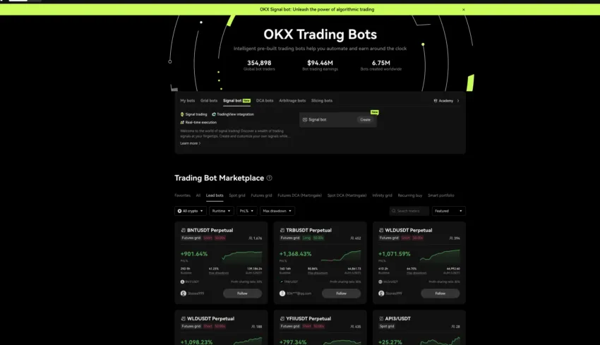 bots de trading OKX