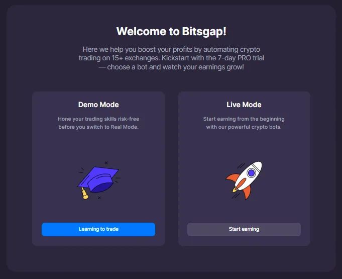 welcome Bitsgap